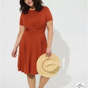 Torrid burnt orange dress